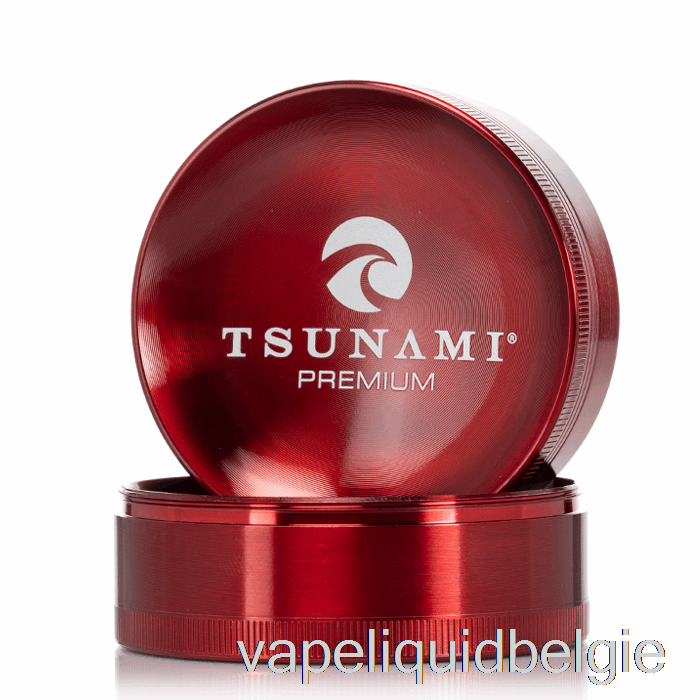 Vape België Tsunami 2,95inch 4-delige Verzonken Top Grinder Rood (75mm)